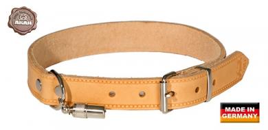 AKAH Hundehalsung Leder 35 | natur