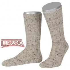 Socke LodenTweed mittelbeige in Größe 46-47 46-47 | natur