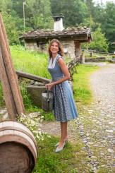 Dirndl Pillersee 70cm jeansbla 38 | blau