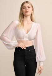 Dirndlbluse Hermine ecru 38 | natur