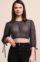 Dirndlbluse Lauryna anthrazit 32 | anthrazit