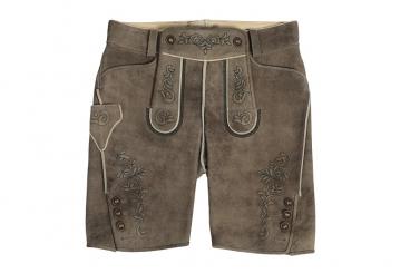 LederGott Lederhose kurz Ralf in Größe 58 58 | grau