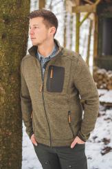Strick-Fleece-Jacke oliv in Größe XXL XXL | oliv