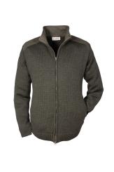 Strickjacke mit Besatz 44 | oliv