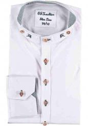 Trachtenhemd Slim Fit in Größe 42 42 | weiß