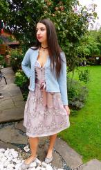 Trachten-Strickjacke Rosi 32 | blau