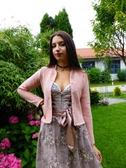 Trachten-Strickjacke Rosi in Größe 50 50 | rosa