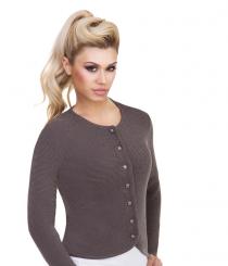 Strickjacke grau/braun 38 | braun