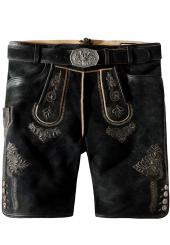 Lederhose Bertl graphit 44 | grau
