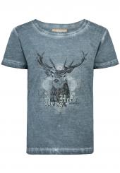 Trachtenshirt Jonah rauchblau 92 | blau