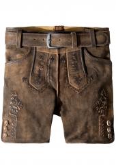 Michel Kinderlederhose in Größe 146 146 | braun