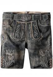 Lederhose Lee grau gespeckt in Größe 48 48 | grau