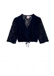 Dirndlbluse Ansbach dkl-blau 42 | blau
