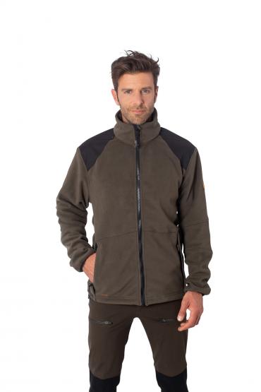 Windblocker Fleece oliv/braun in Größe M M | oliv