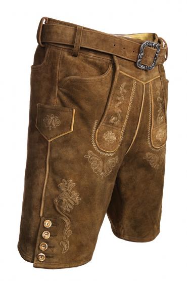 Trachten Lederhose kurz 44 | beige