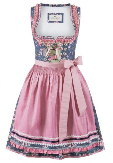 Dirndl Bruna blau-rose in Größe 32 32 | blau
