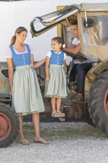 Dirndl Pillersee 70cm blau in Größe 44 44 | blau