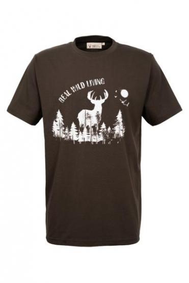 T-Shirt Real wild living oliv in Größe S S | oliv