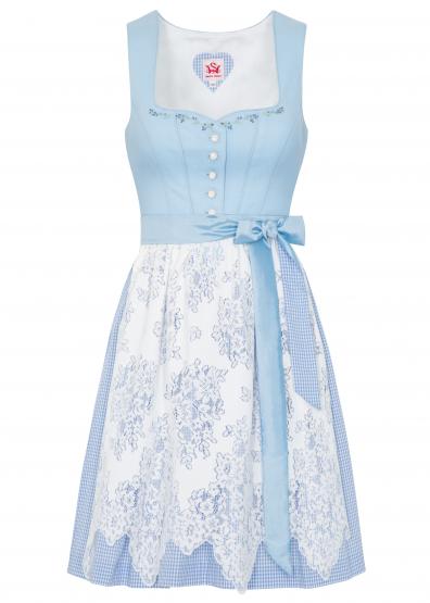 Katalena Dirndl h.blau/weiß in Größe 40 40 | blau