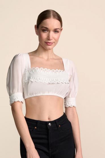 Dirndlbluse Wencke ecru 34 | ecru