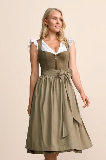 Dirndl Sylvara oliv in Größe 46 46 | oliv