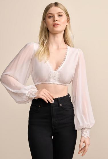 Dirndlbluse Hermine ecru 38 | natur