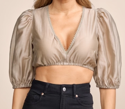 Dirndlbluse Mele schilf 32 | grün