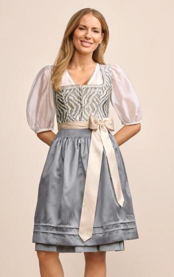Dirndl Cia 60cm hellgrau 38 | grau