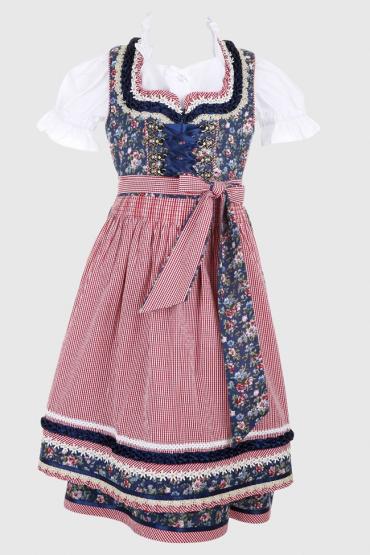 Kinderdirndl Lissi blau  3tlg. in Größe 98 98 | blau