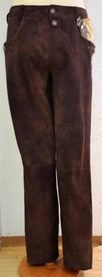 Herren Lederhose lang espresso 48 | braun