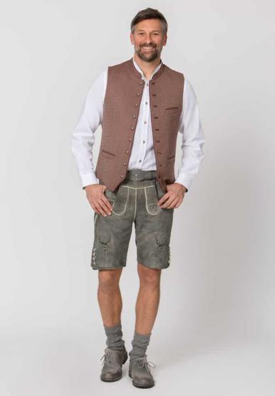 Lederhose Lewis granitgespeckt 44 | braun