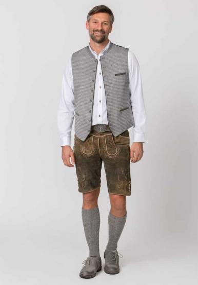 Lederhose Lewis wood gespeckt 44 | braun