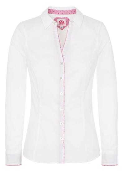 Bluse Marley weiß/rosa in Größe 40 40 | weiß
