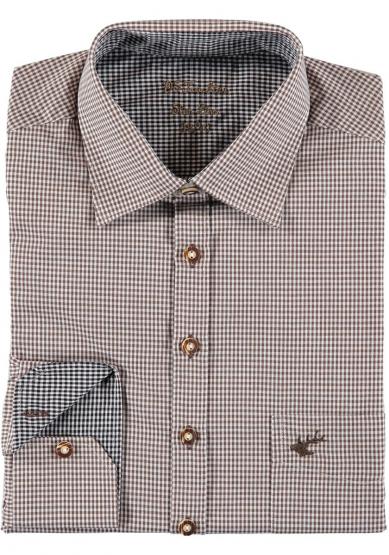 Trachtenhemd Slimfit 38 | braun