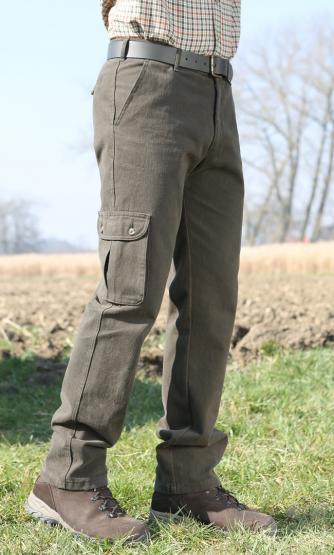 Jagdjeans m.Beintasche in Größe 31 31 | grün