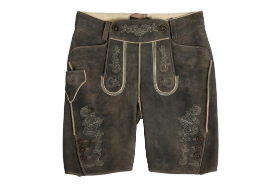 LederGott Lederhose kurz Ralf 46 | anthrazit