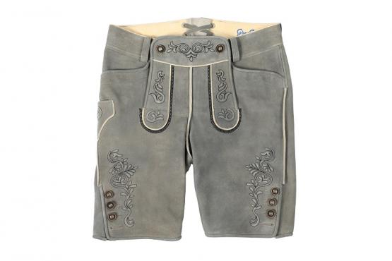 LederGott Lederhose kurz Ralf in Größe 54 54 | grau