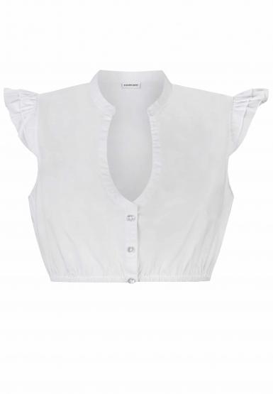 Dirndlbluse Liza weiss 30 | weiß