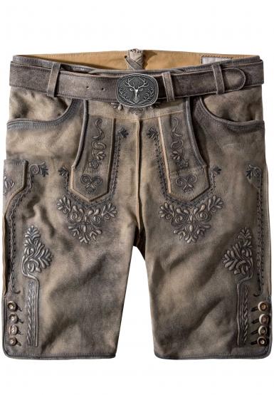 Lederhose Artur buche gespeckt 44 | beige