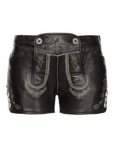 Lederhose Mona schwarz 36 | schwarz
