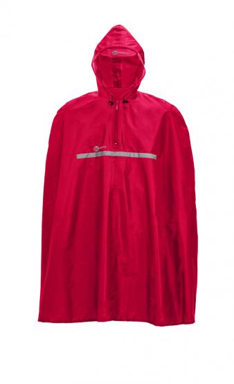 Radponcho rot verstb.Kapuze I | rot